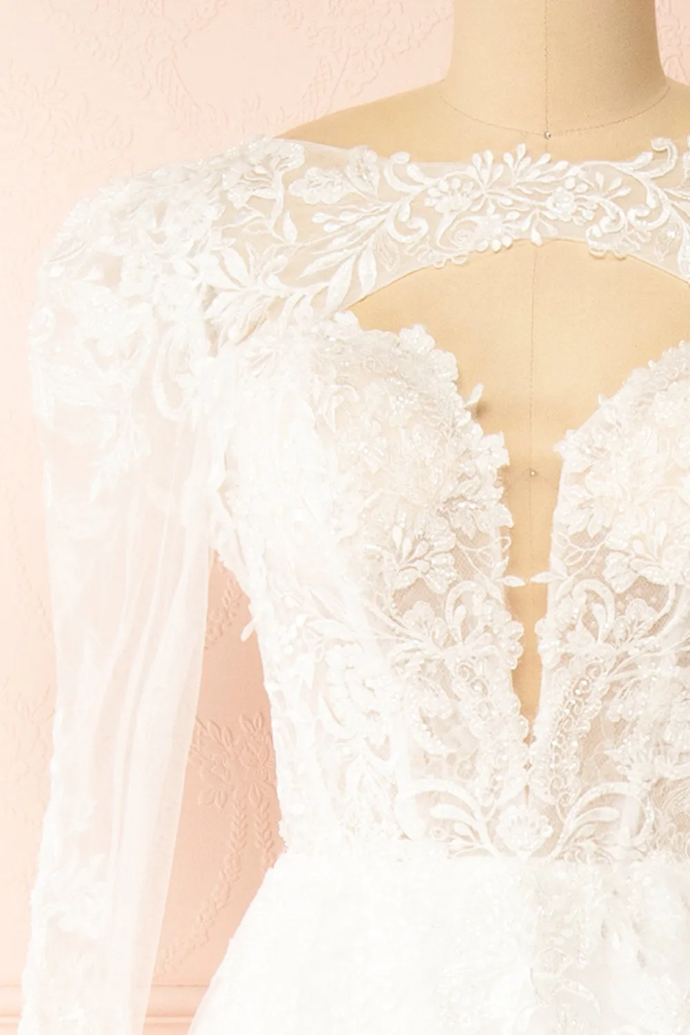 Beatrix | Strapless Tulle Wedding Gown with Bolero sold by Boutique 1861 product image thumbnail 3