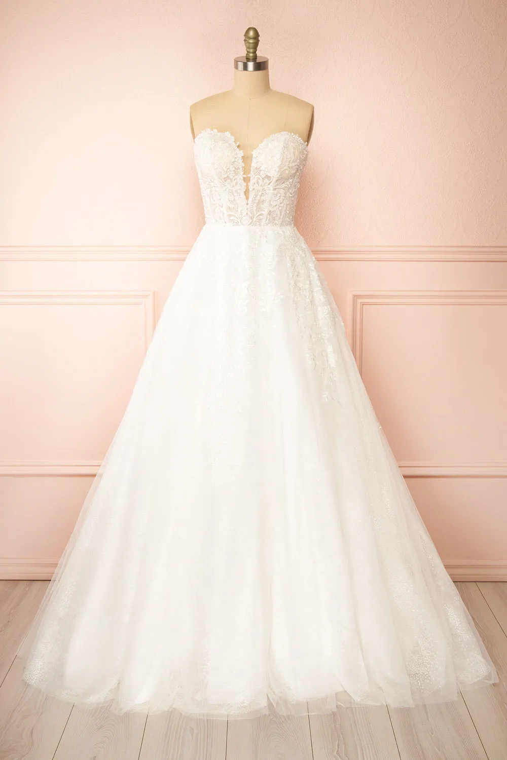 Beatrix | Strapless Tulle Wedding Gown with Bolero sold by Boutique 1861