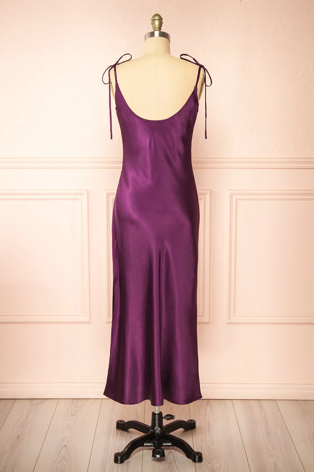 Elyse Purple | Cowl Neck Midi Dress sold by Boutique 1861 product image thumbnail 5