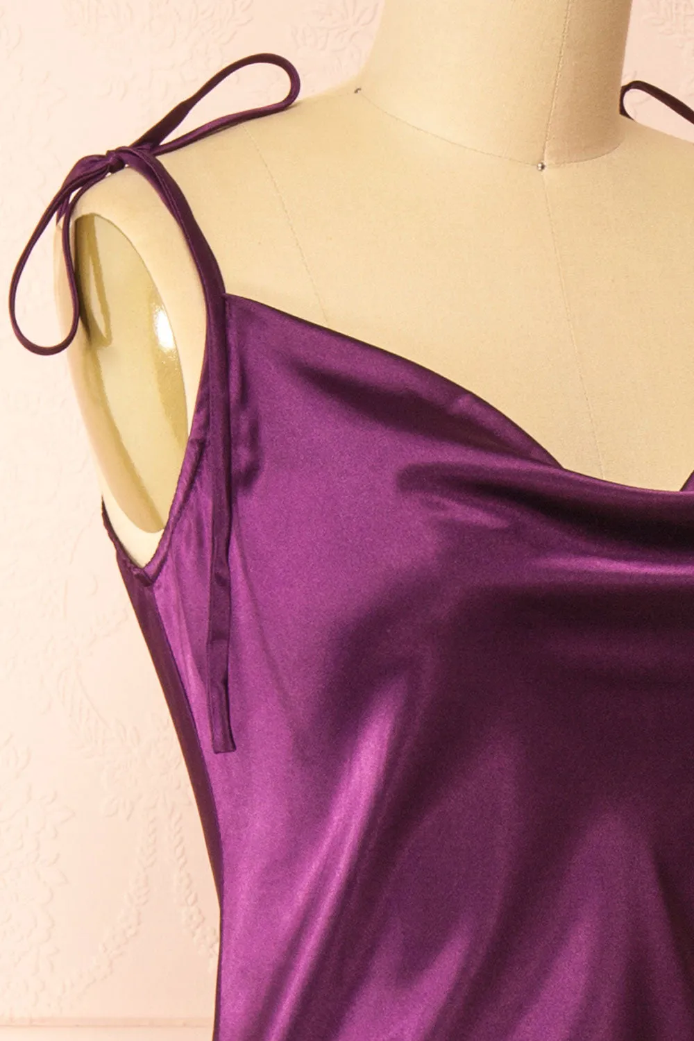 Elyse Purple | Cowl Neck Midi Dress sold by Boutique 1861 product image thumbnail 4