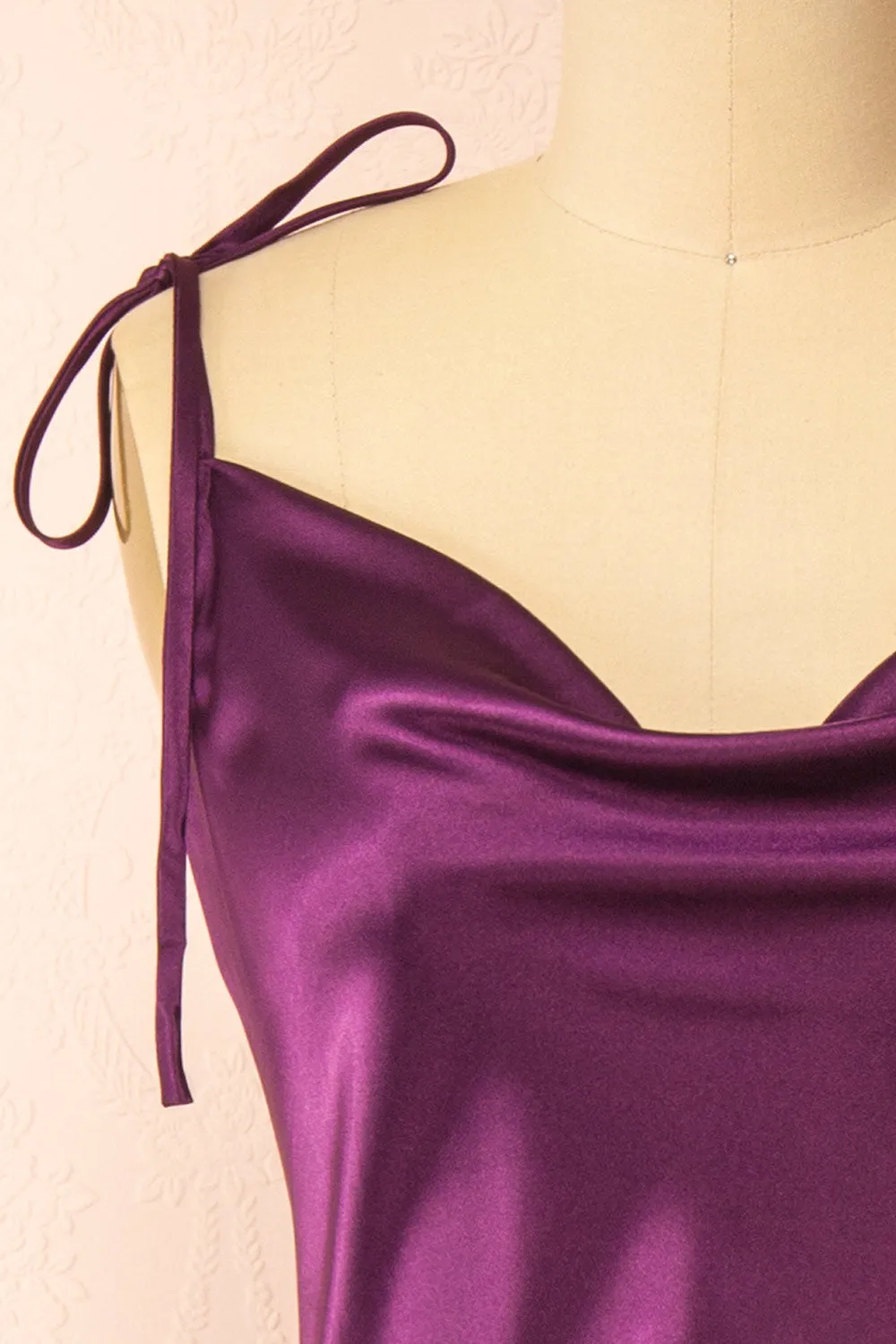 Elyse Purple | Cowl Neck Midi Dress sold by Boutique 1861 product image thumbnail 2