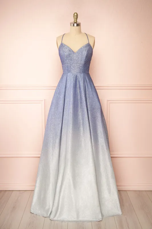 Renesmee Blue | Sparkly Gradient Maxi Dress sold by Boutique 1861