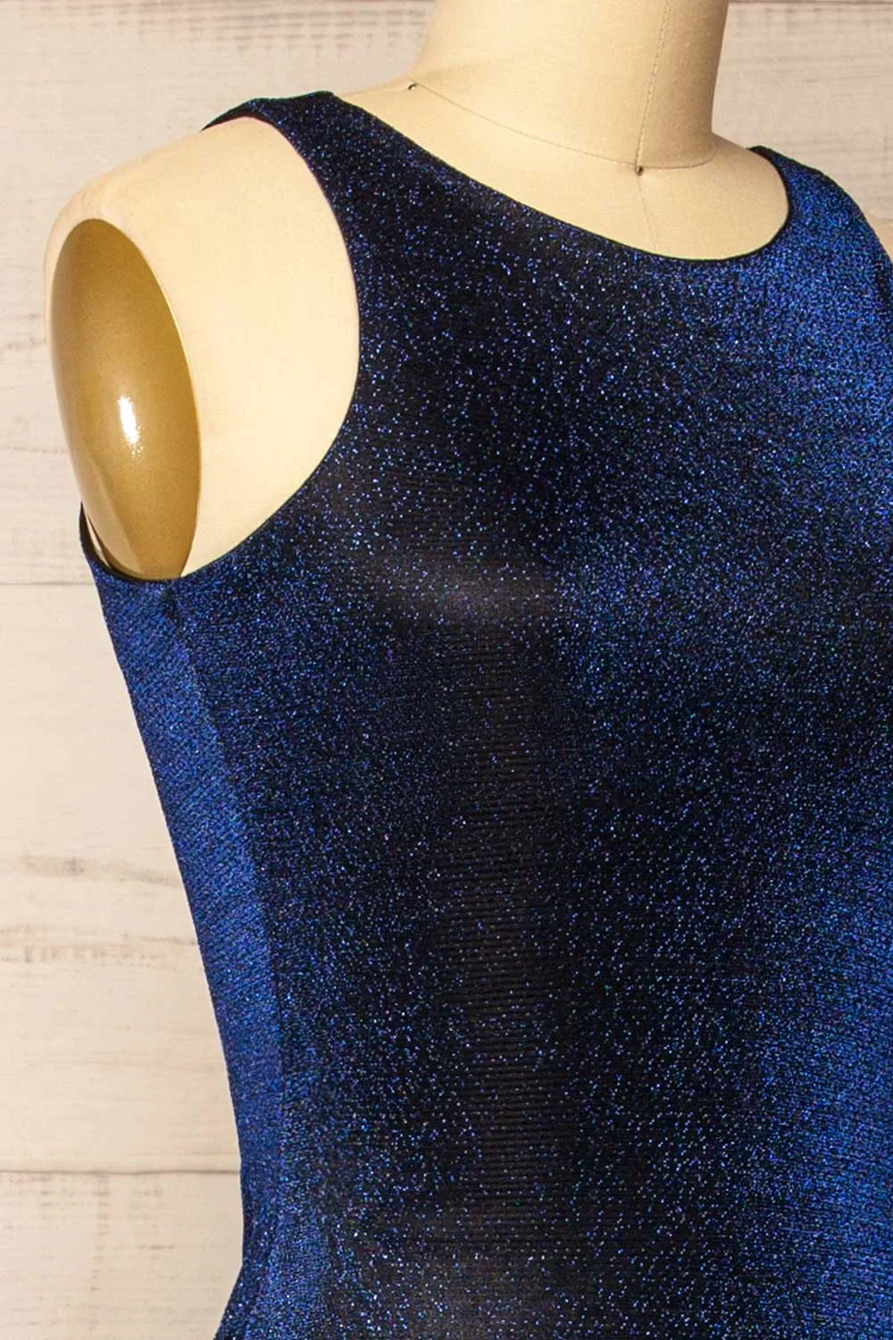 Certika | Sparkly Navy Mesh Midi Dress sold by Boutique 1861 product image thumbnail 4