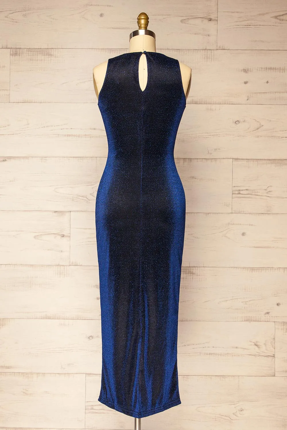 Certika | Sparkly Navy Mesh Midi Dress sold by Boutique 1861 product image thumbnail 5