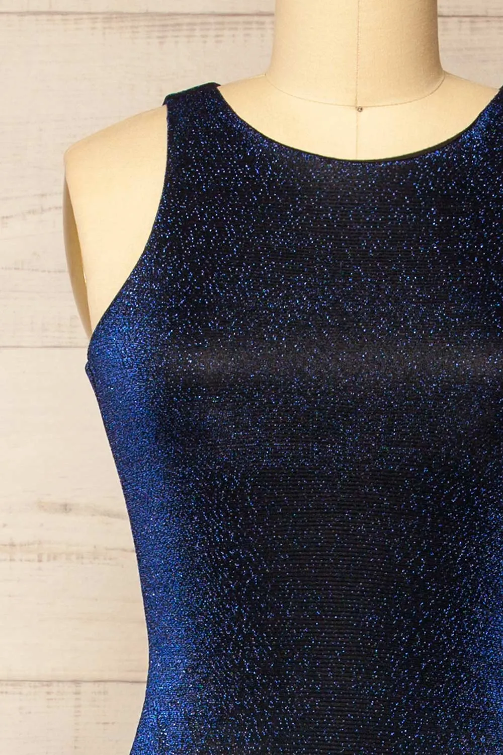 Certika | Sparkly Navy Mesh Midi Dress sold by Boutique 1861 product image thumbnail 2