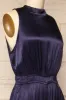 Anaheim | Satin Navy Jumpsuit w/ Pockets sold by Boutique 1861