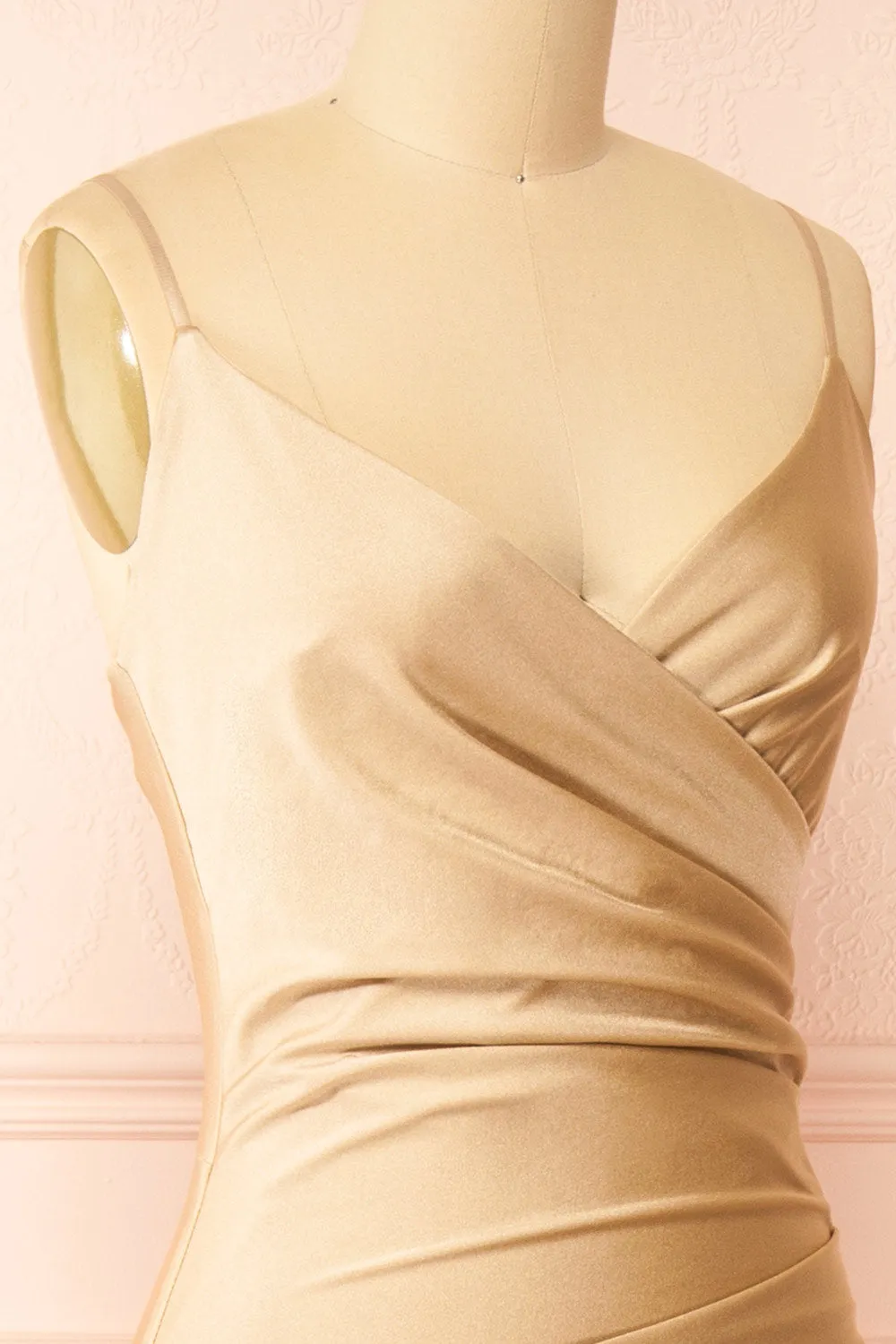 Nyra Champagne | Mermaid Dress w/ Wrapped Bodice sold by Boutique 1861 product image thumbnail 5