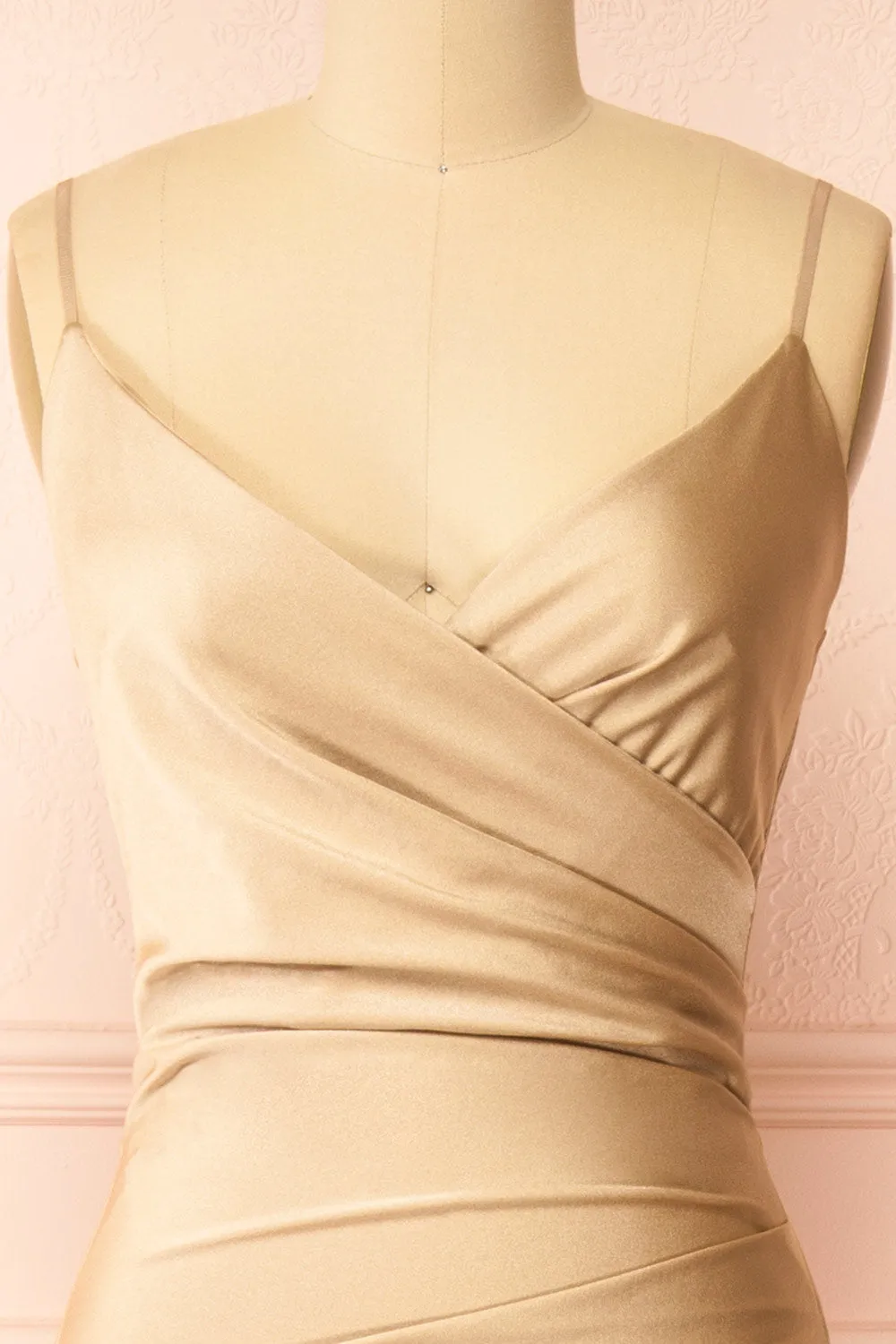 Nyra Champagne | Mermaid Dress w/ Wrapped Bodice sold by Boutique 1861 product image thumbnail 3