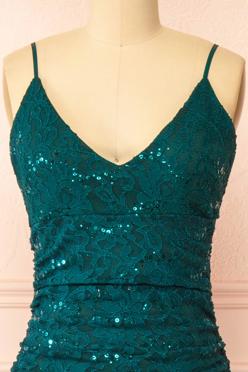 Samy Green | Sparkly Lace Mermaid Dress w/ Slit sold by Boutique 1861 product image thumbnail 2