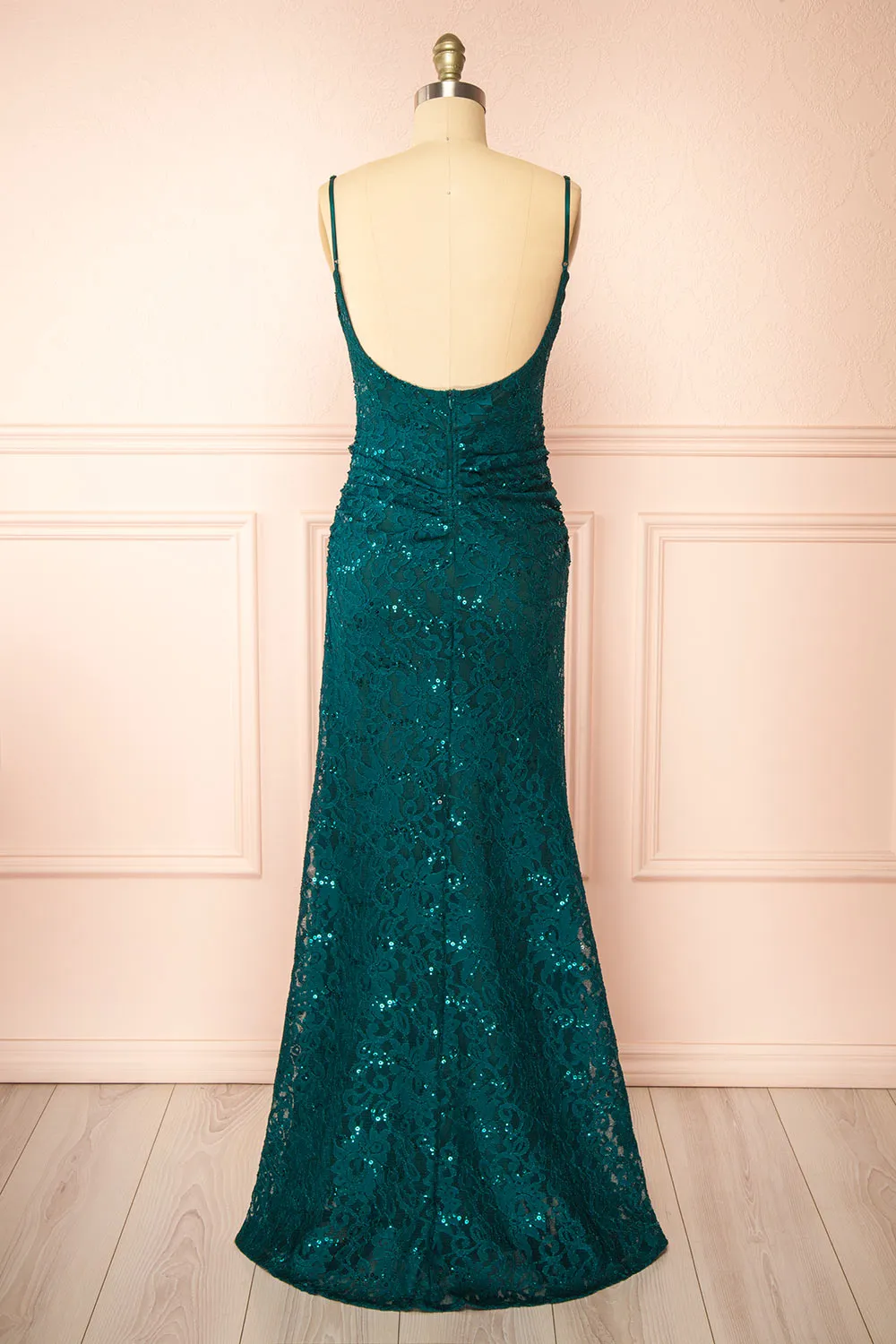Samy Green | Sparkly Lace Mermaid Dress w/ Slit sold by Boutique 1861 product image thumbnail 5