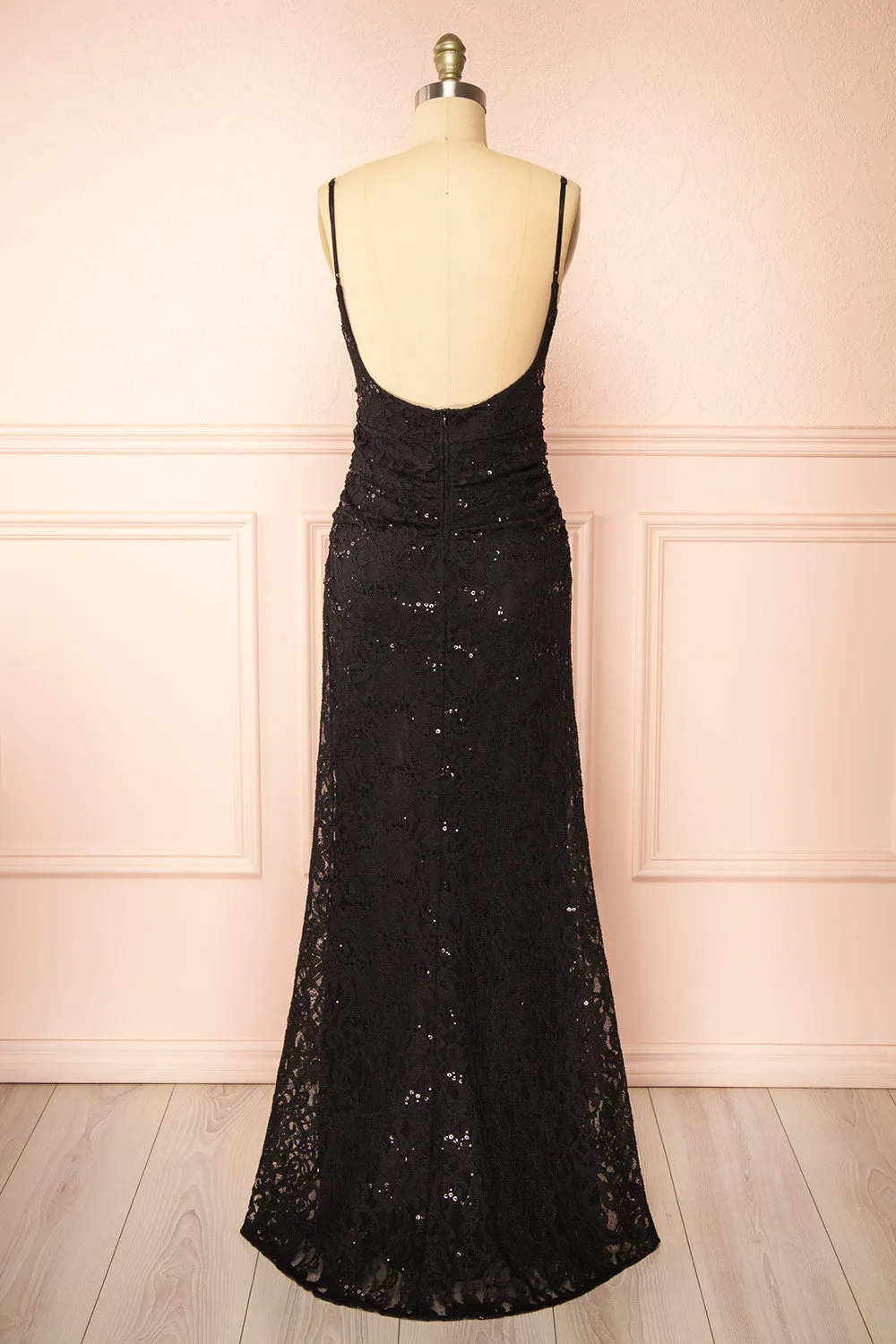 Samy Black | Sparkly Lace Mermaid Dress w/ Slit sold by Boutique 1861 product image thumbnail 5