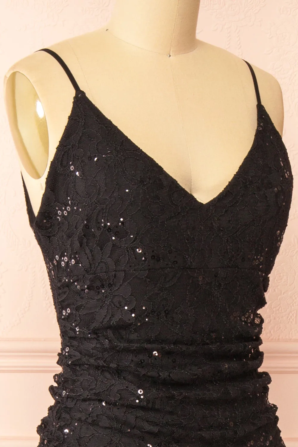 Samy Black | Sparkly Lace Mermaid Dress w/ Slit sold by Boutique 1861 product image thumbnail 4