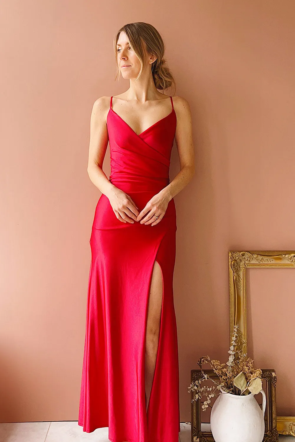 Nyra Red | Mermaid Dress w/ Wrapped Bodice sold by Boutique 1861 product image thumbnail 2