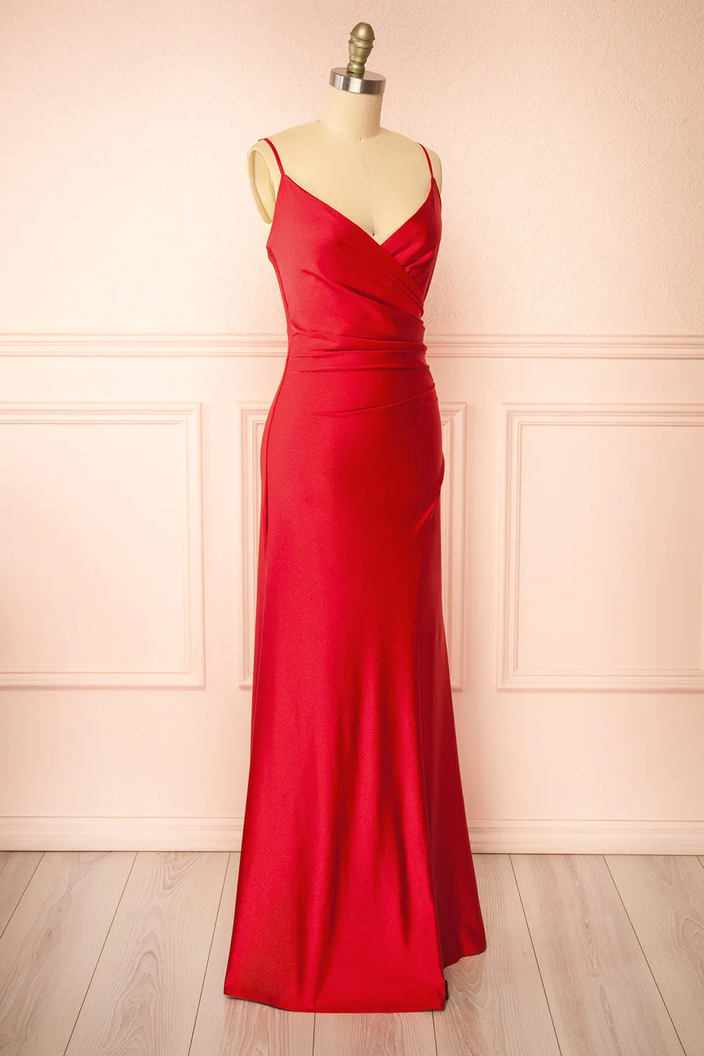 Nyra Red | Mermaid Dress w/ Wrapped Bodice sold by Boutique 1861 product image thumbnail 4