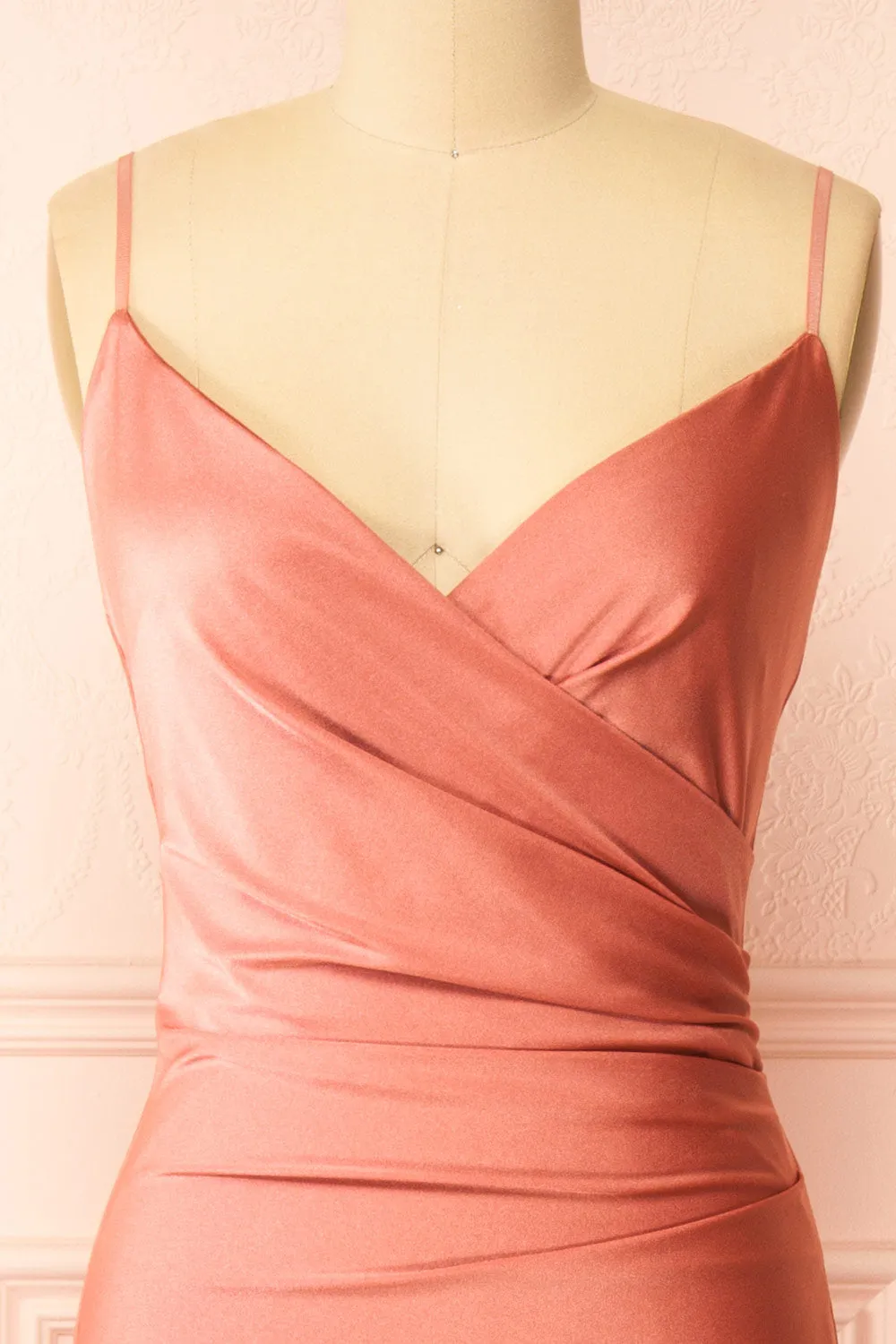 Nyra Pink | Mermaid Dress w/ Wrapped Bodice sold by Boutique 1861 product image thumbnail 3