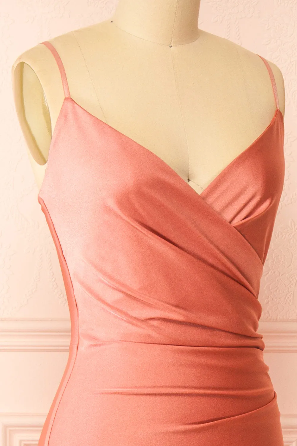 Nyra Pink | Mermaid Dress w/ Wrapped Bodice sold by Boutique 1861 product image thumbnail 5