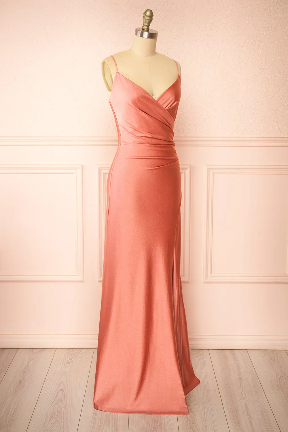 Nyra Pink | Mermaid Dress w/ Wrapped Bodice sold by Boutique 1861 product image thumbnail 4