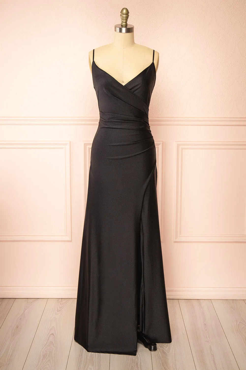 Nyra Black | Mermaid Dress w/ Wrapped Bodice sold by Boutique 1861