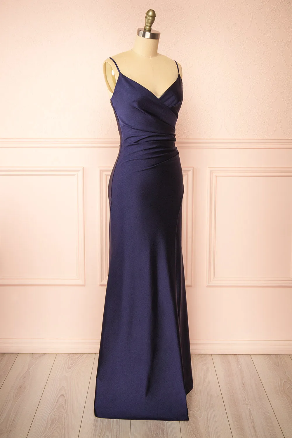 Nyra Navy | Mermaid Dress w/ Wrapped Bodice sold by Boutique 1861 product image thumbnail 4