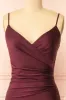 Nyra Burgundy | Mermaid Dress w/ Wrapped Bodice sold by Boutique 1861