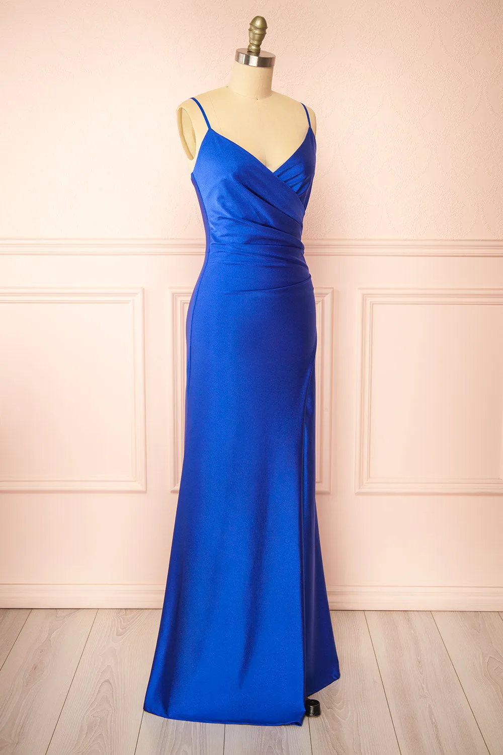 Nyra Blue | Mermaid Dress w/ Wrapped Bodice sold by Boutique 1861 product image thumbnail 4