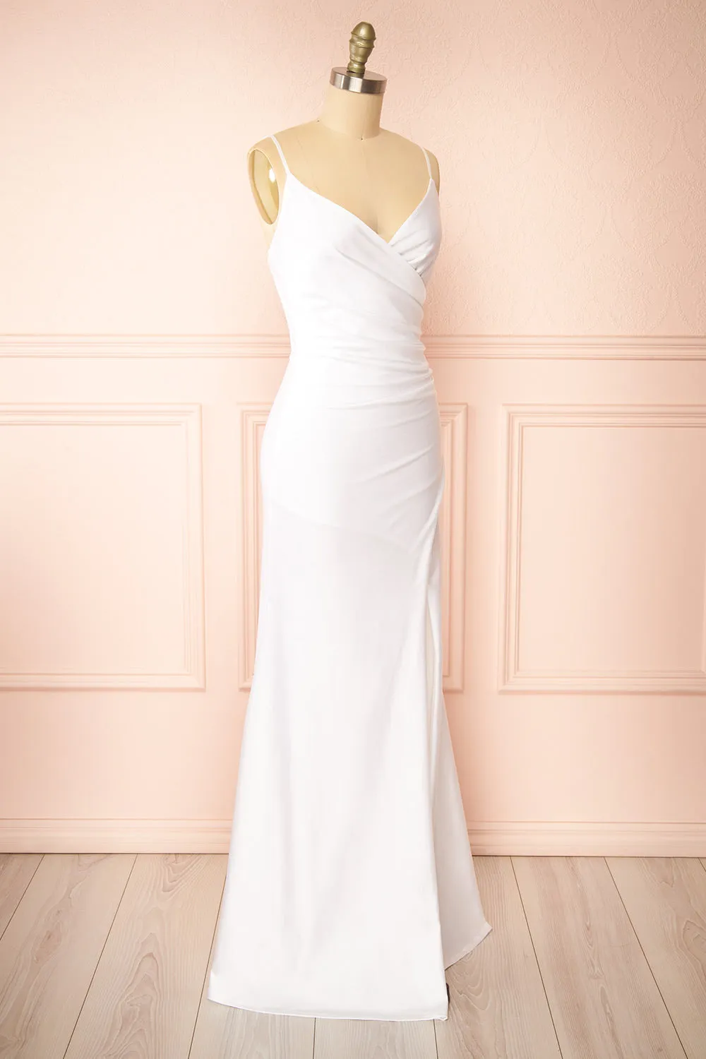 Nyra White | Bridal Mermaid Dress w/ Wrapped Bodice sold by Boutique 1861 product image thumbnail 4