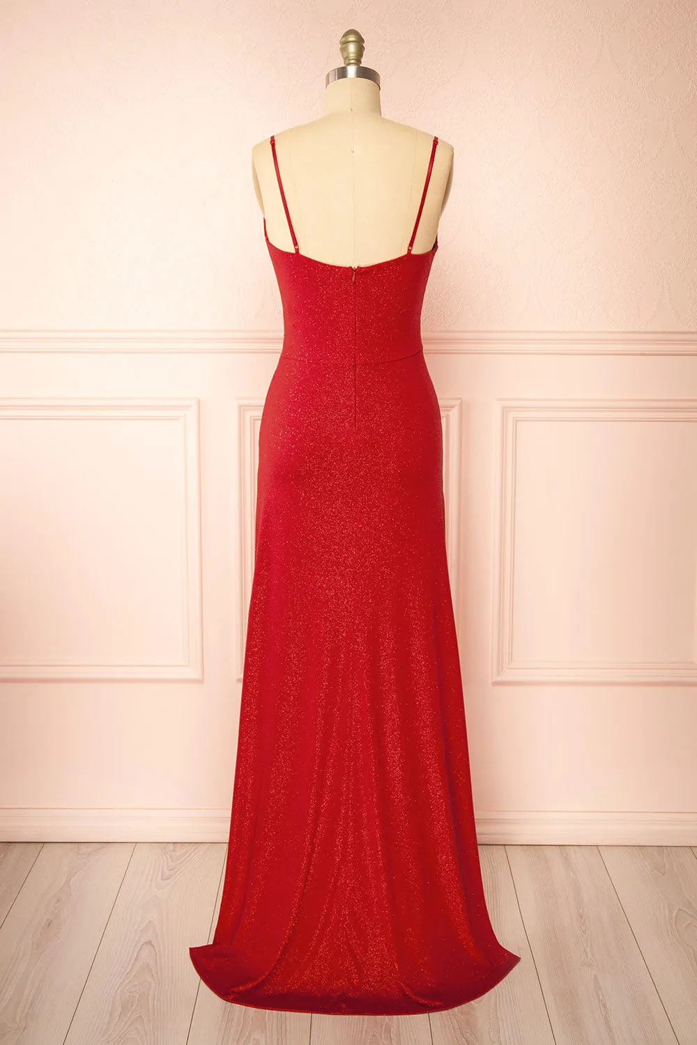 Enyra Red | Sparkling Dress w/ Wrapped Bodice sold by Boutique 1861 product image thumbnail 5