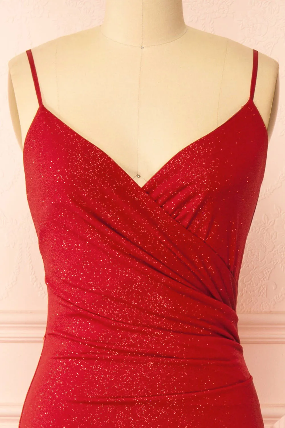 Enyra Red | Sparkling Dress w/ Wrapped Bodice sold by Boutique 1861 product image thumbnail 2