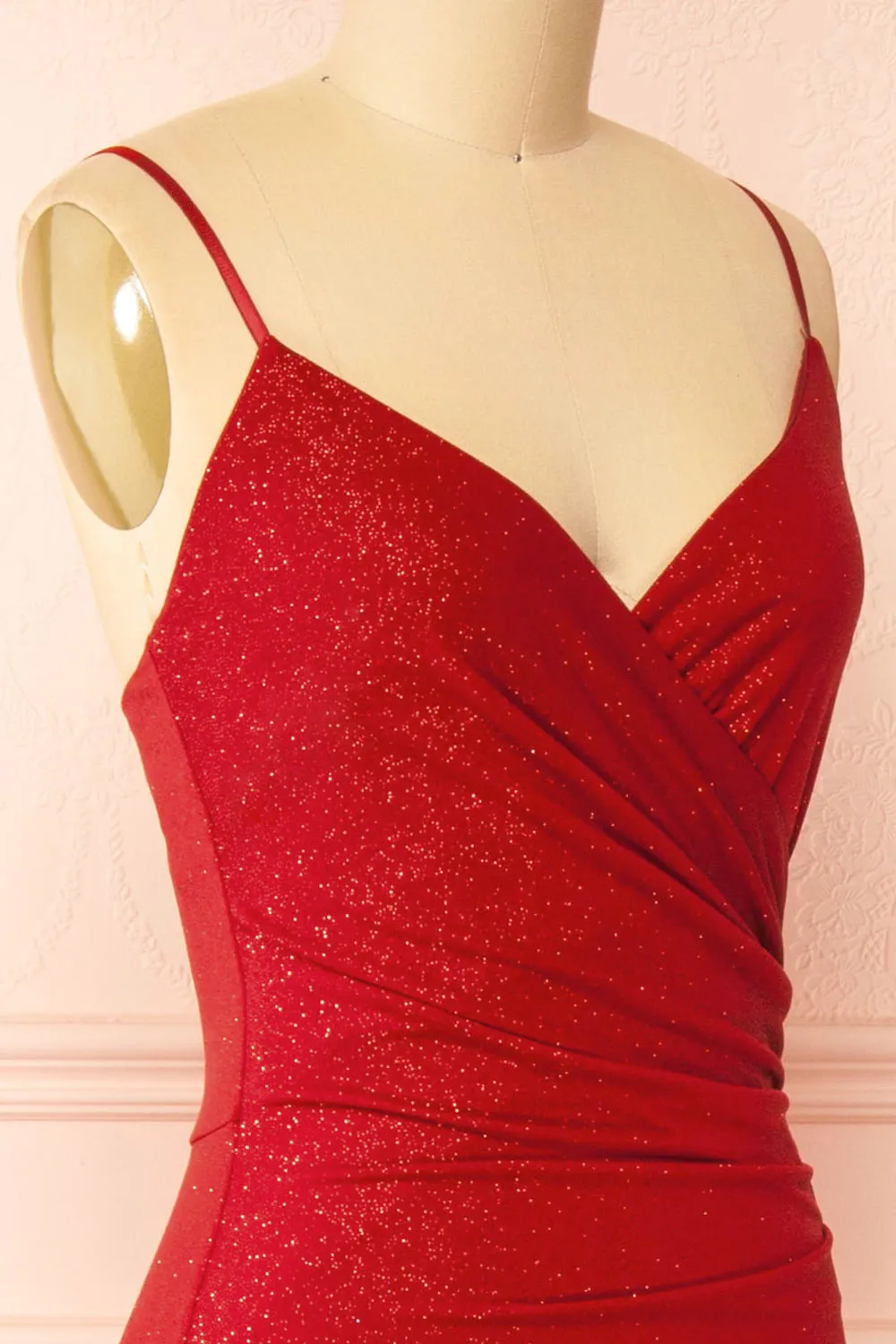 Enyra Red | Sparkling Dress w/ Wrapped Bodice sold by Boutique 1861 product image thumbnail 4