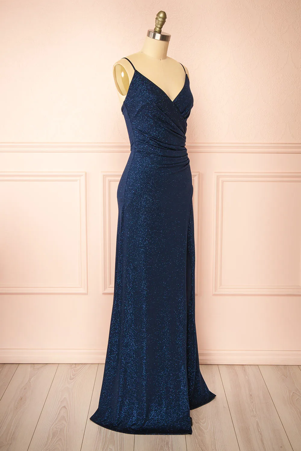 Enyra Navy | Sparkling Dress w/ Wrapped Bodice sold by Boutique 1861 product image thumbnail 3