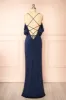 Emily Navy | Glittery Mermaid Maxi Dress sold by Boutique 1861