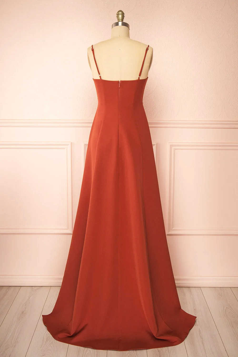 Estella Rust | Maxi A-line Dress w/ Slit sold by Boutique 1861 product image thumbnail 5