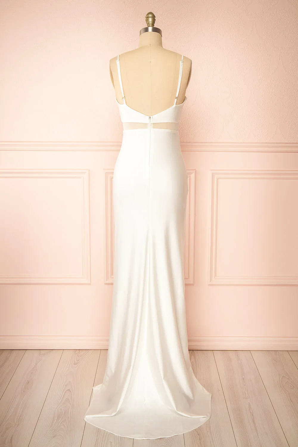 Angelina Ivory | Maxi Dress w/ Mesh Underbust sold by Boutique 1861 product image thumbnail 5