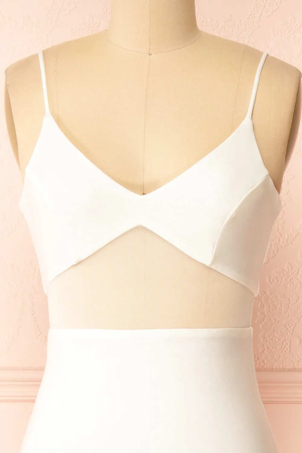 Angelina Ivory | Maxi Dress w/ Mesh Underbust sold by Boutique 1861 product image thumbnail 2