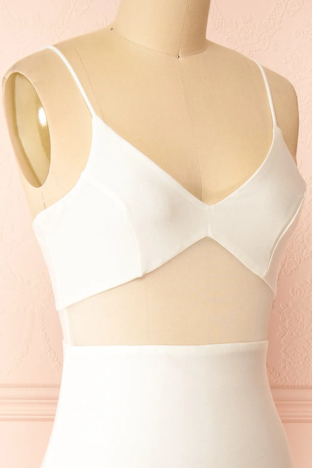 Angelina Ivory | Maxi Dress w/ Mesh Underbust sold by Boutique 1861 product image thumbnail 4