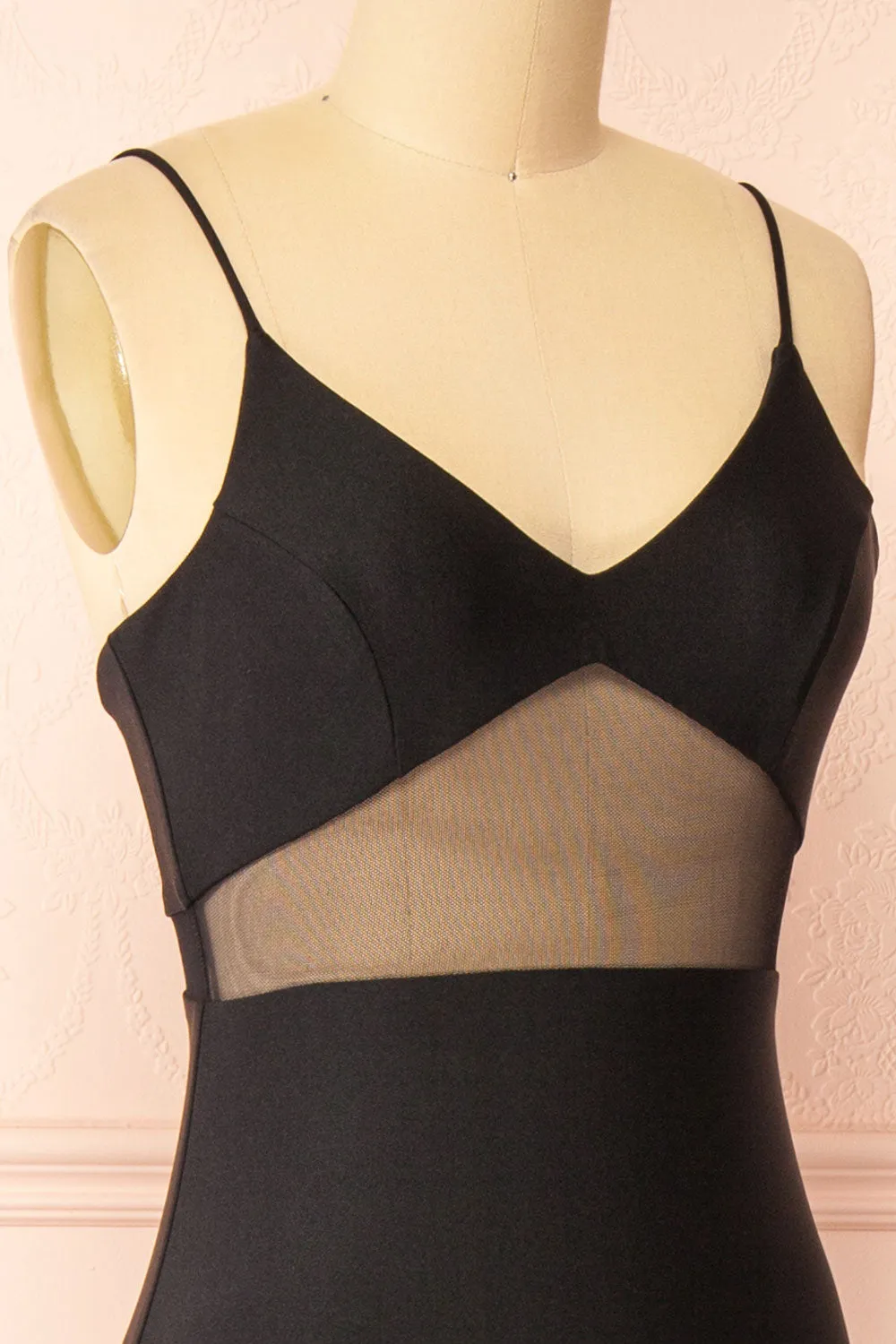 Angelina Black | Maxi Dress w/ Mesh Underbust sold by Boutique 1861 product image thumbnail 4