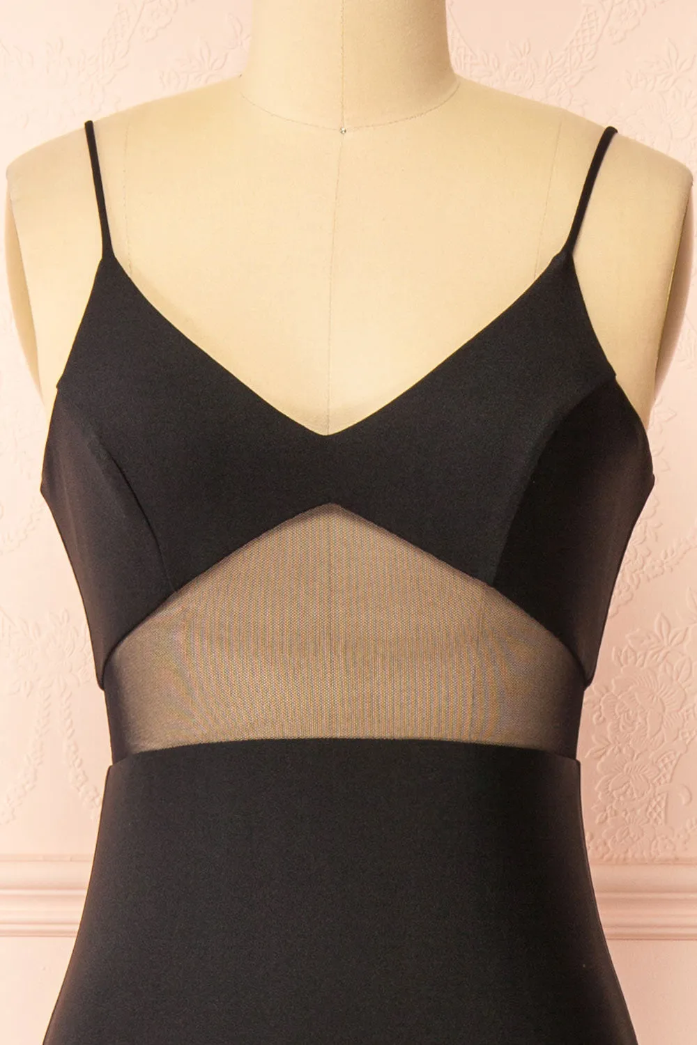 Angelina Black | Maxi Dress w/ Mesh Underbust sold by Boutique 1861 product image thumbnail 2
