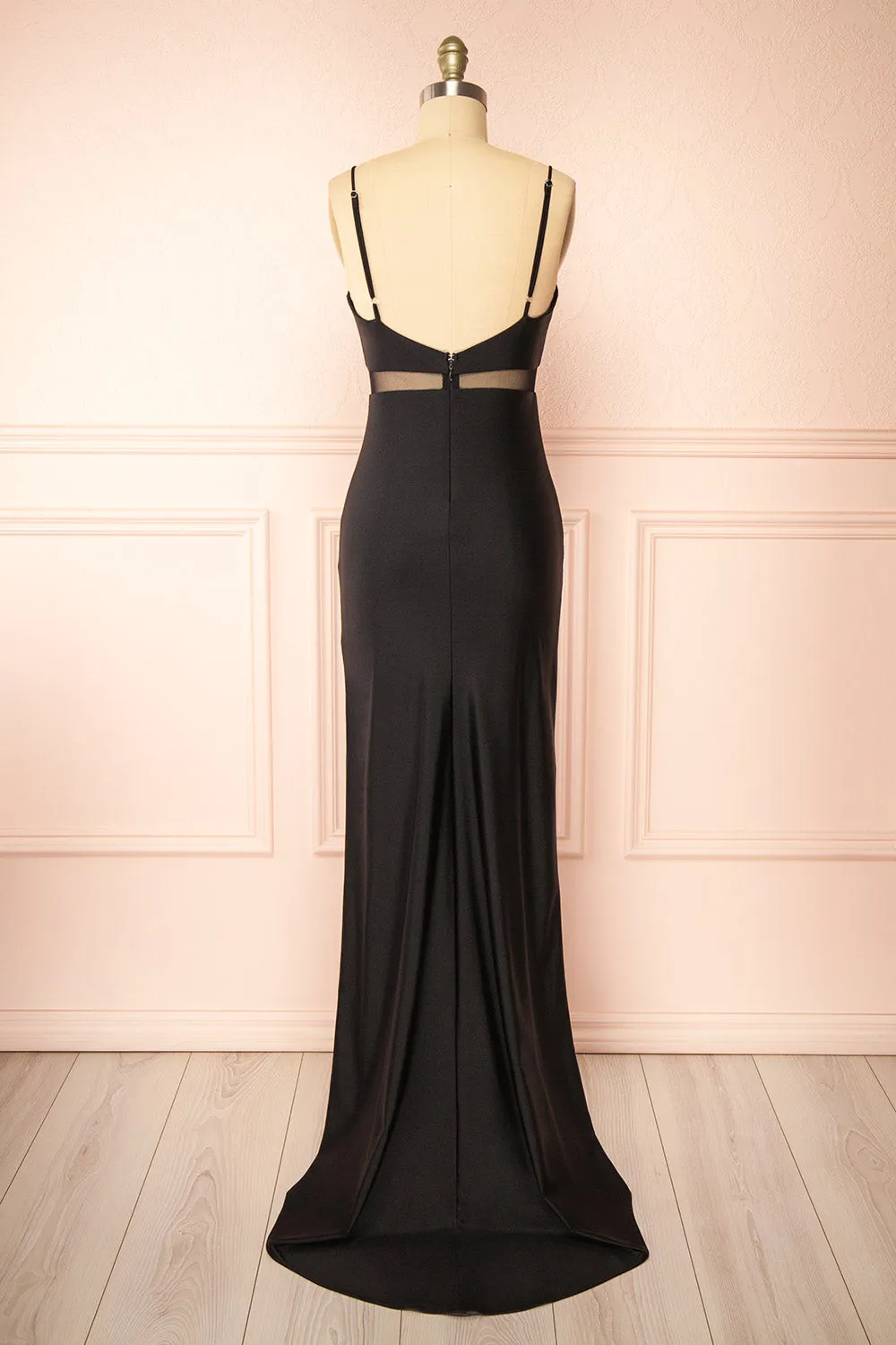 Angelina Black | Maxi Dress w/ Mesh Underbust sold by Boutique 1861 product image thumbnail 5