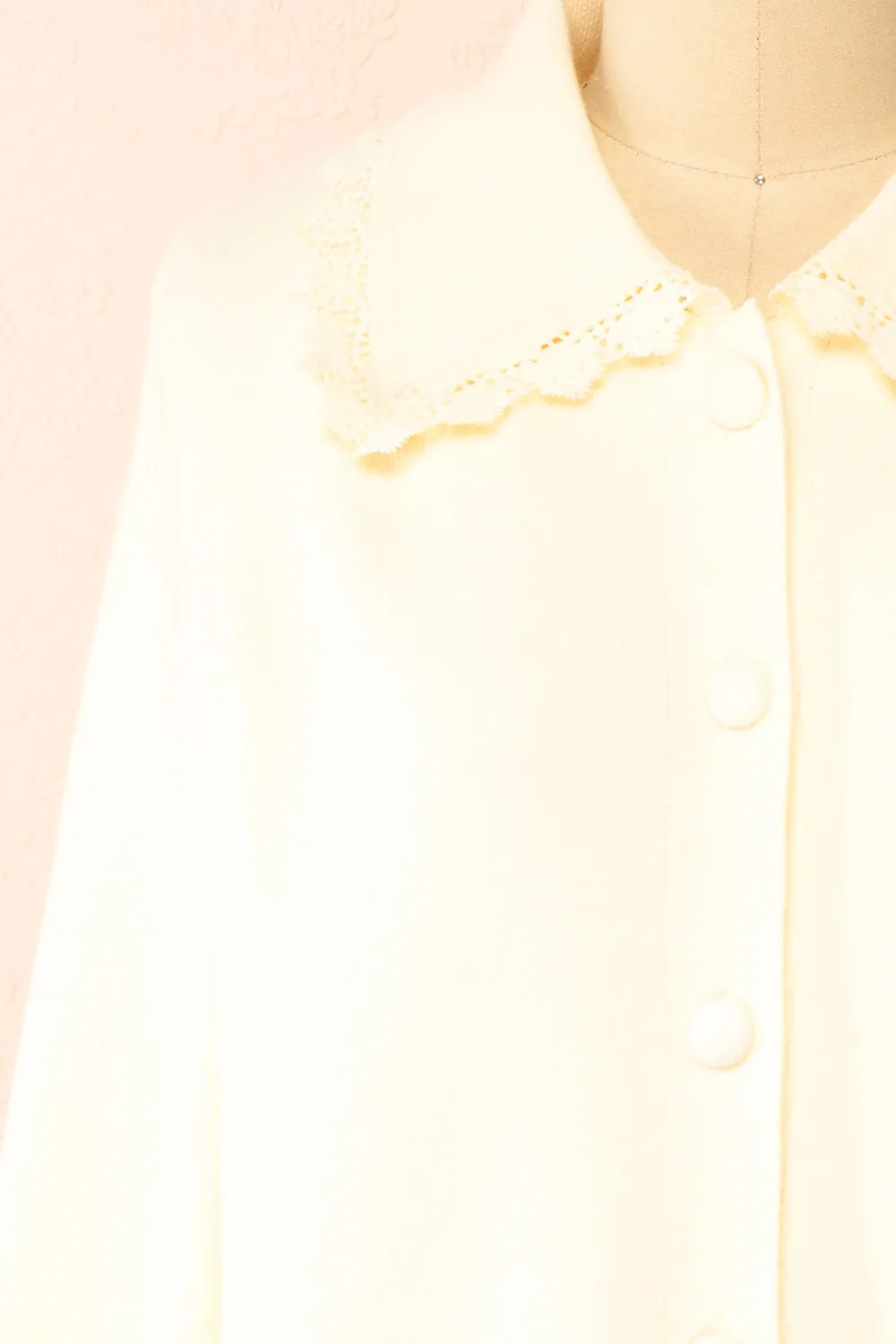Athenais | Cream Cardigan w/ Lace Trim sold by Boutique 1861 product image thumbnail 2