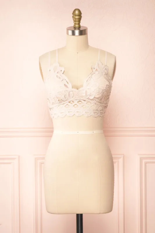 Niken Beige | Lace Bralette sold by Boutique 1861