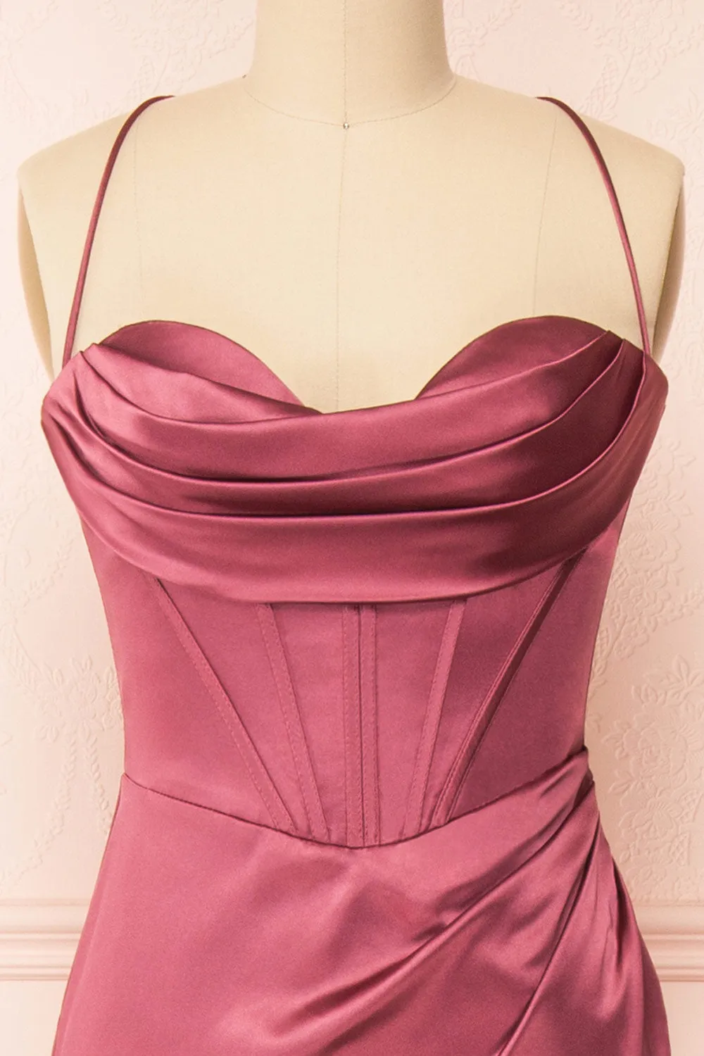 Kesha Mauve | Corset Cowl Neck Maxi Dress sold by Boutique 1861 product image thumbnail 5