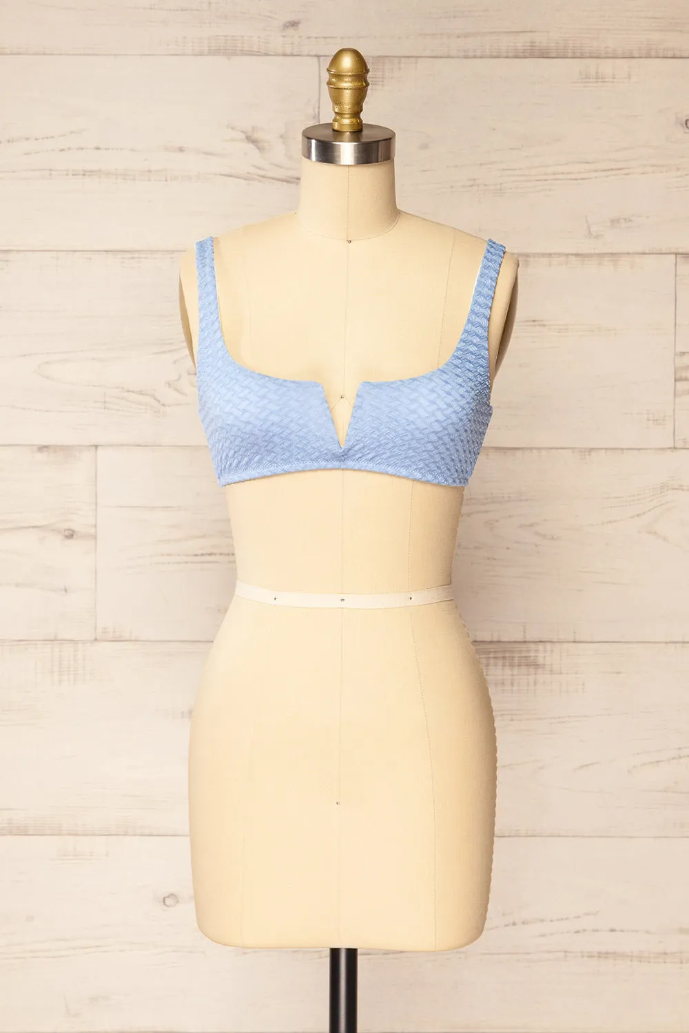 Atista | Blue Bikini Top w/ "V" Opening sold by Boutique 1861