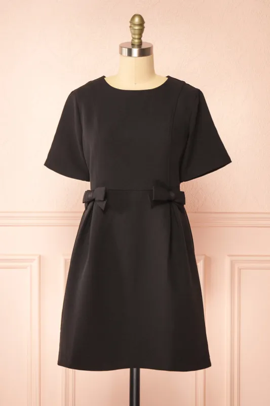 Vinisha | Short Black Dress w/ Bows sold by Boutique 1861