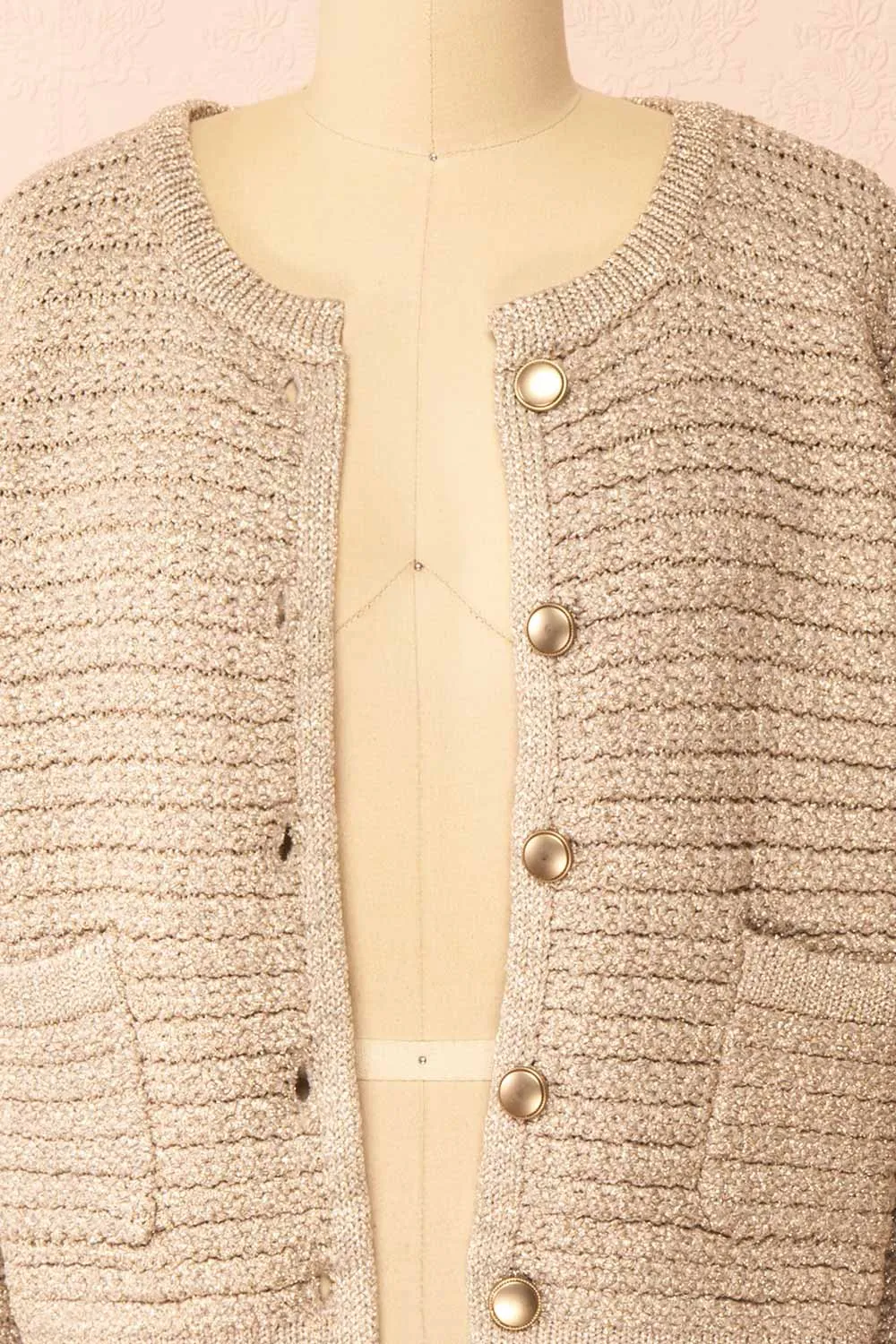 Siberie | Knitted Cardigan w/ Gold Metallic Threads sold by Boutique 1861 product image thumbnail 2