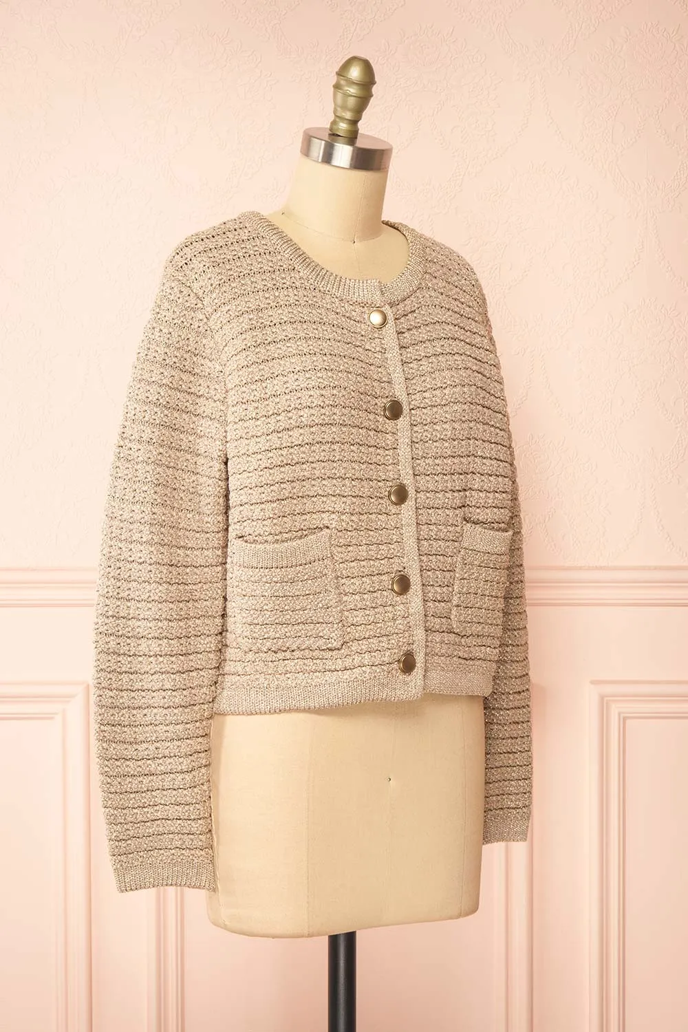 Siberie | Knitted Cardigan w/ Gold Metallic Threads sold by Boutique 1861 product image thumbnail 5