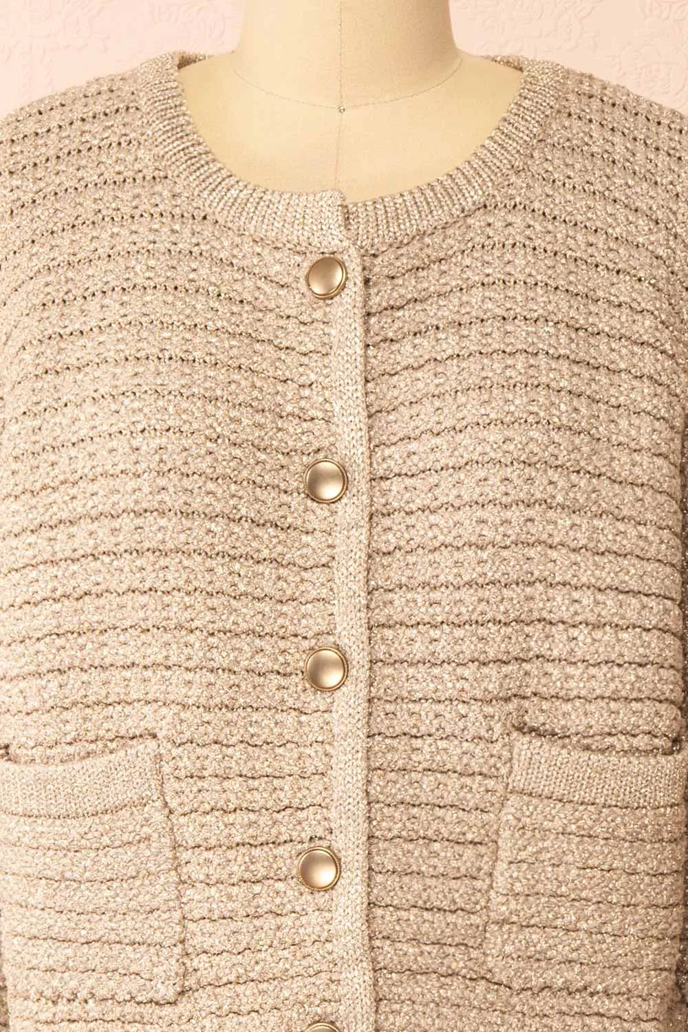 Siberie | Knitted Cardigan w/ Gold Metallic Threads sold by Boutique 1861 product image thumbnail 4