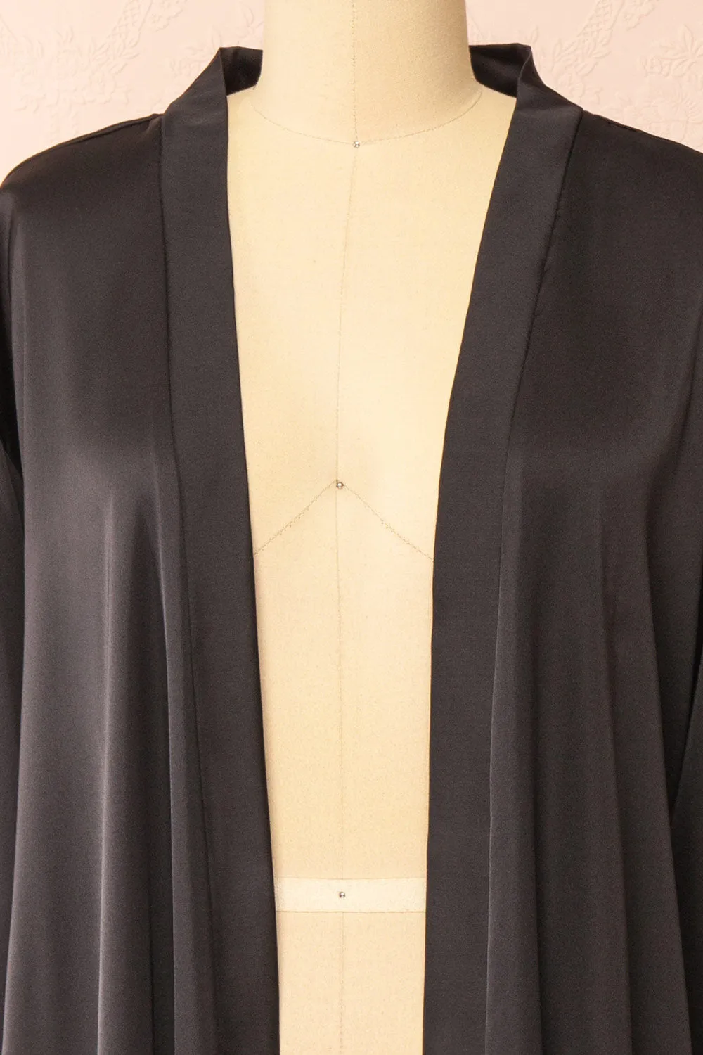 Lyvia Black | Satin Kimono w/ Lace sold by Boutique 1861 product image thumbnail 2