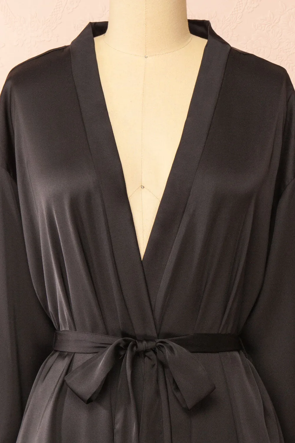 Lyvia Black | Satin Kimono w/ Lace sold by Boutique 1861 product image thumbnail 4