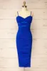 Rilievo Blue | Ruched Fitted Midi Dress sold by Boutique 1861