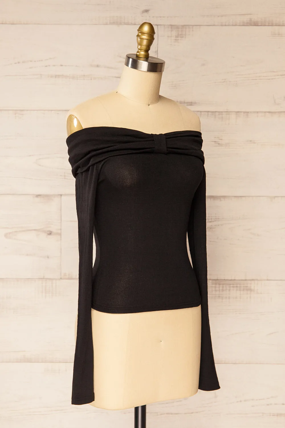 Haeju Black | Off-Shoulder Top w/ Bow sold by Boutique 1861 product image thumbnail 3